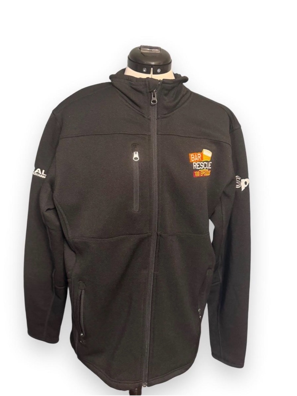 Bar Rescue Black Full-Zip Fleece Jacket size M